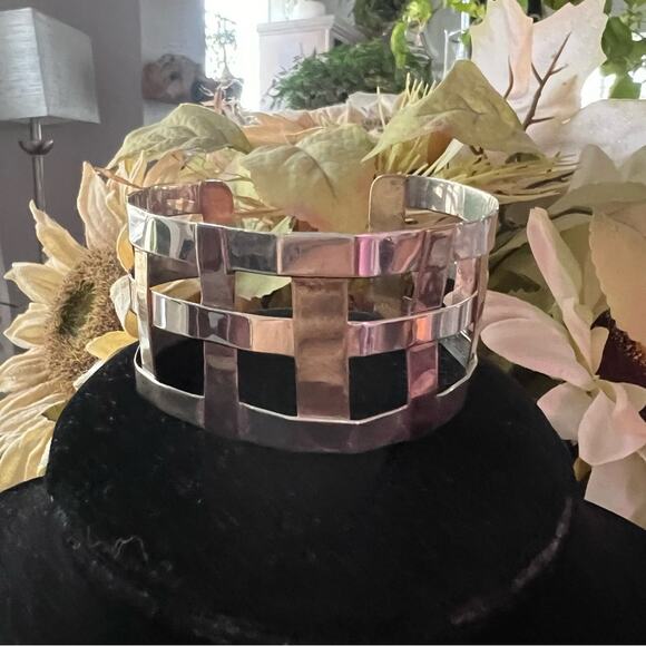 RLM Robert Lee Morris 925 Sterling Silver Copper Cuff Bracelet - Picture 1 of 15
